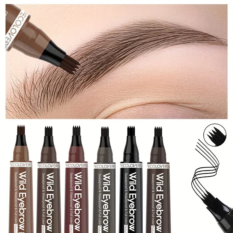 Eyebrow Pen Waterproof 4 Split Tip Eyebrows Makeup Pencil