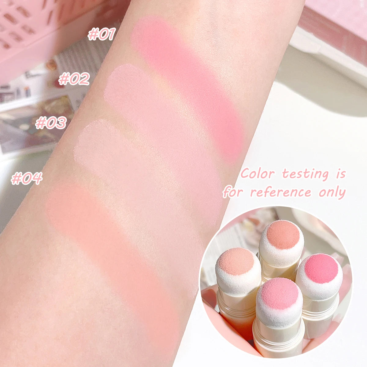 Blush Stick - Energetic and Bouncy, Korean Style, Brightening, Dual-Use for Lips and Cheeks