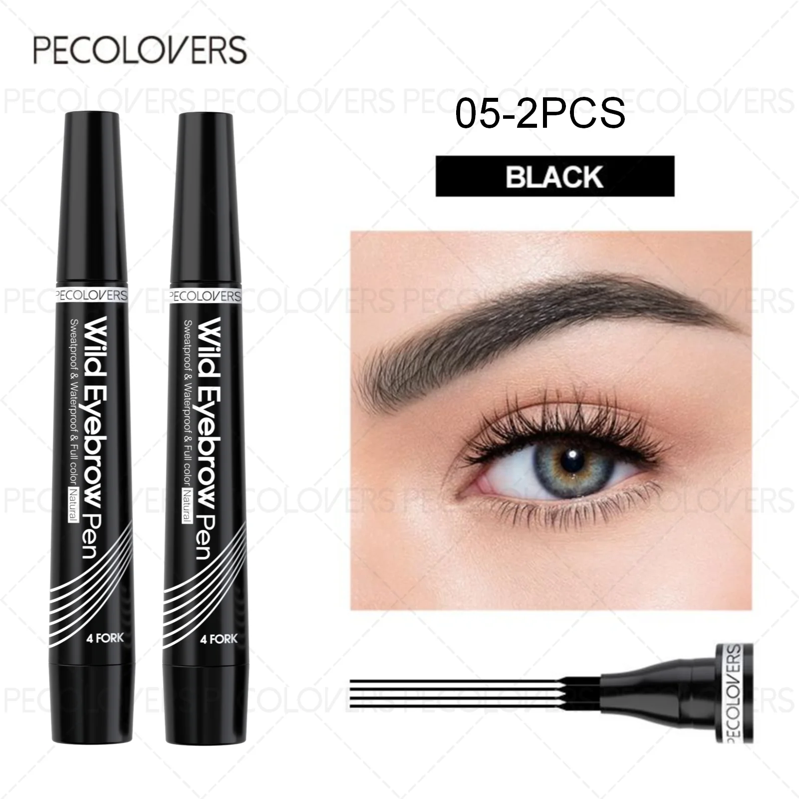 Eyebrow Pen Waterproof 4 Split Tip Eyebrows Makeup Pencil