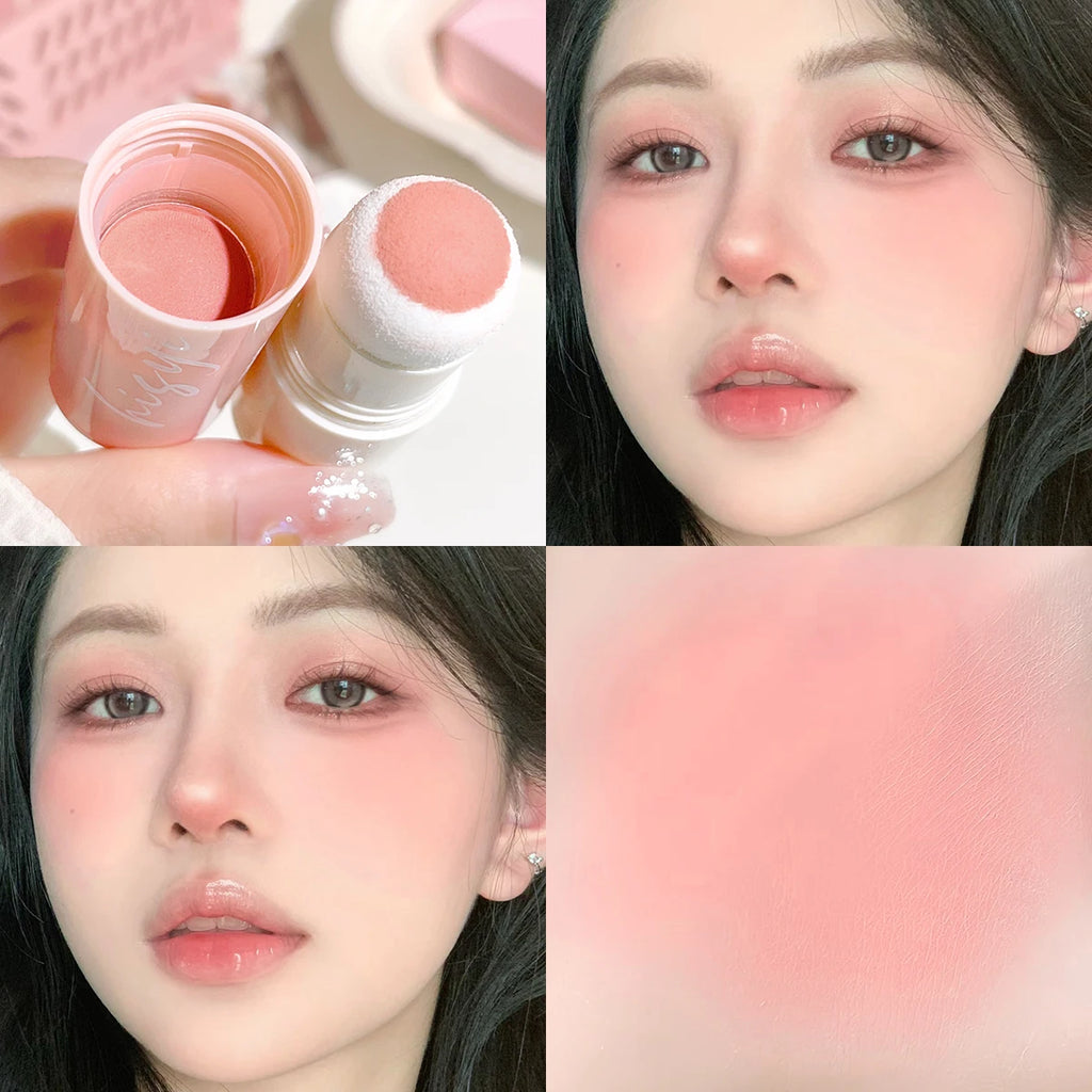 Blush Stick - Energetic and Bouncy, Korean Style, Brightening, Dual-Use for Lips and Cheeks