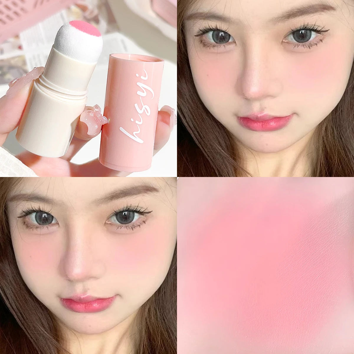 Blush Stick - Energetic and Bouncy, Korean Style, Brightening, Dual-Use for Lips and Cheeks