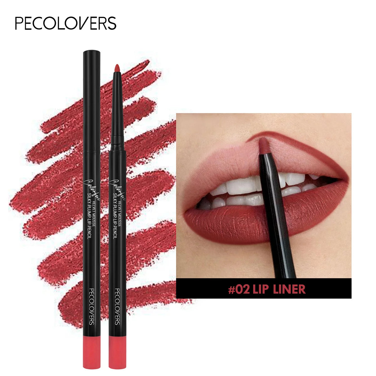 Waterproof Matte Lipliner Pencil Red Contour Tint Lipstick