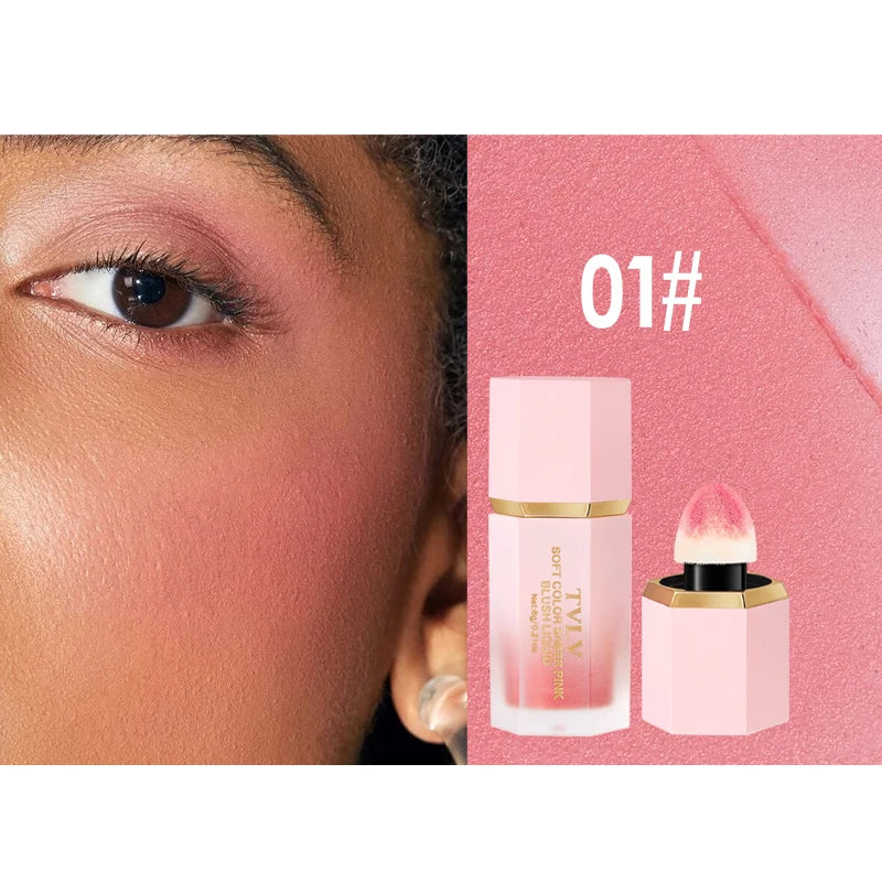 Liquid BlushEasy to apply long lasting waterproof blush sponge brush head