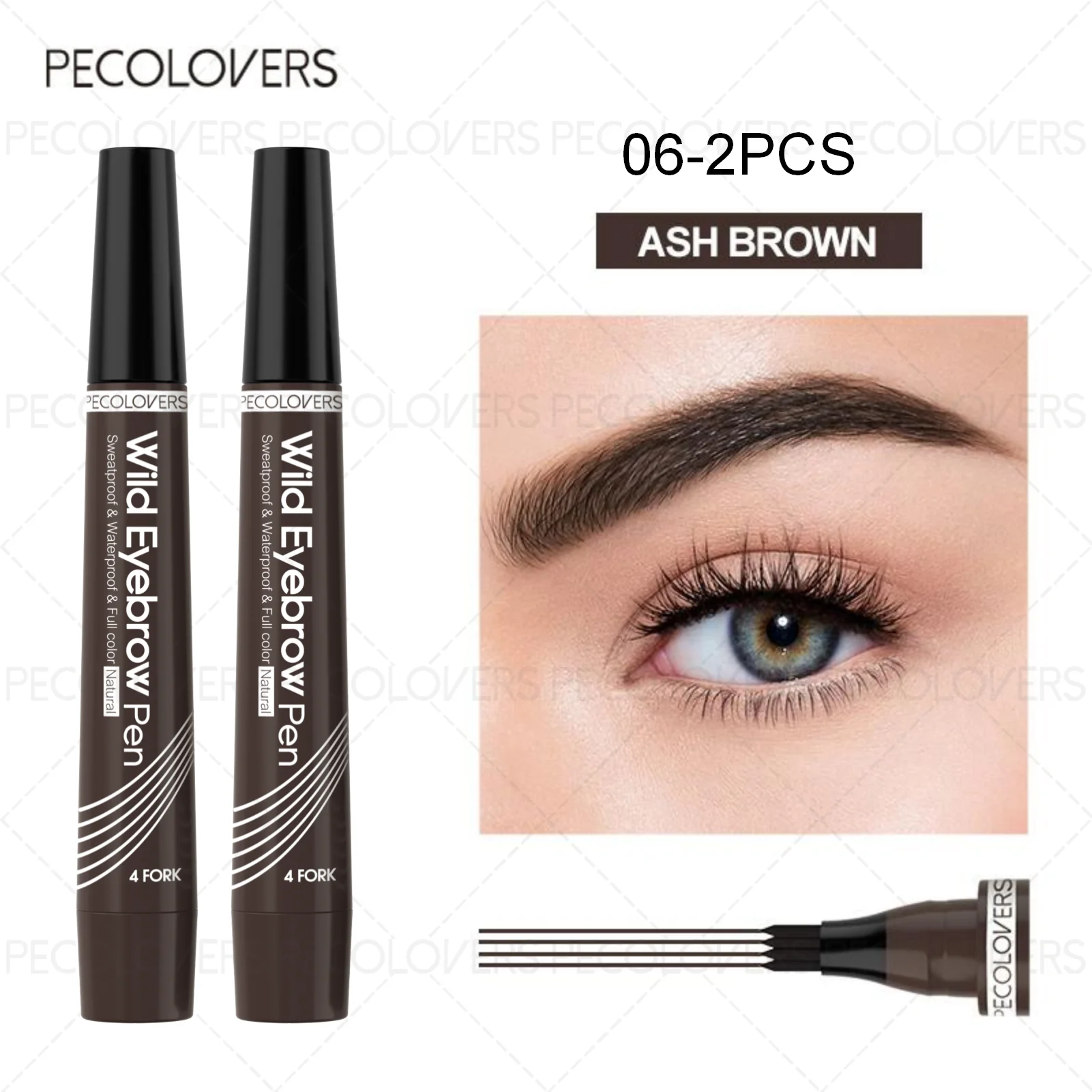 Eyebrow Pen Waterproof 4 Split Tip Eyebrows Makeup Pencil