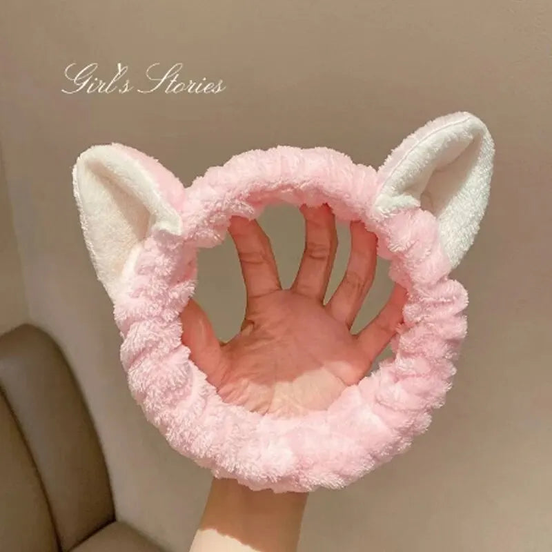 Hairband Cat Coral Plush Headband Cute Soft