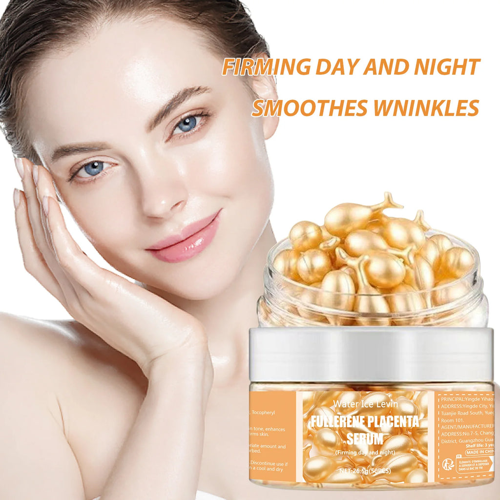 50Pcs Collagen Face Care Capsules Serum Spot Acne Wrinkle Remover Firming Whitening Hyaluronic Acid