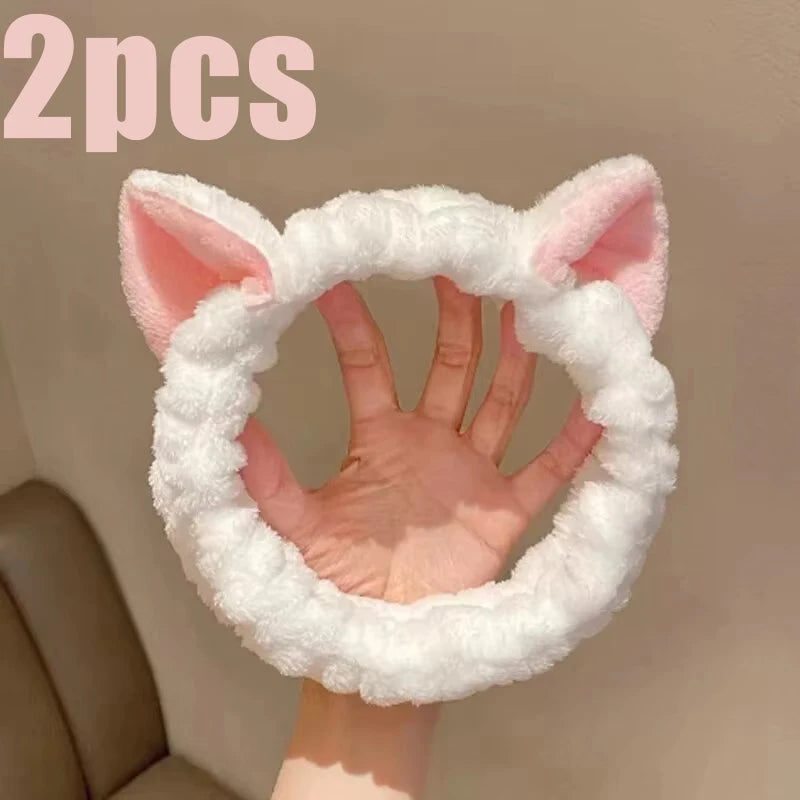 Hairband Cat Coral Plush Headband Cute Soft