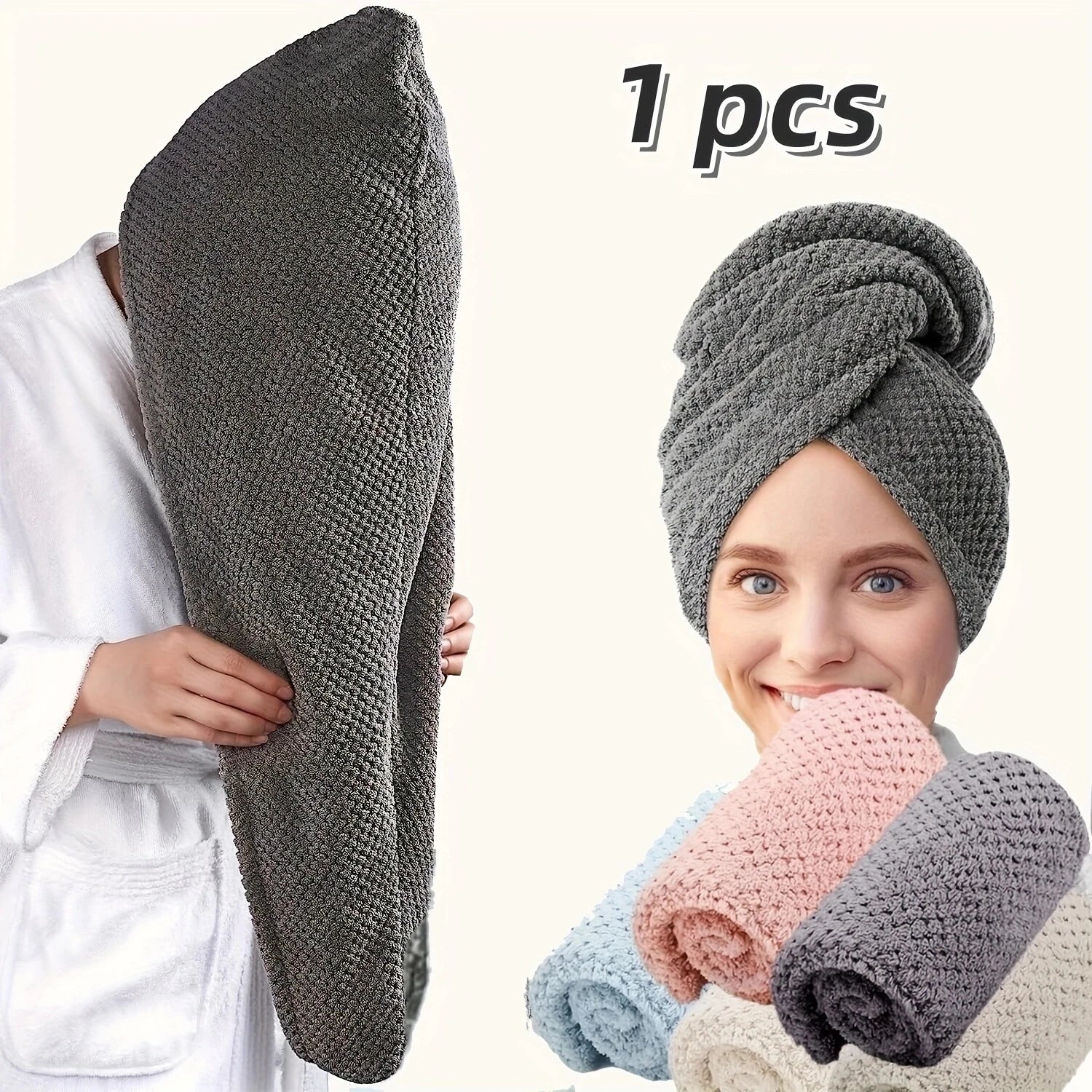 hair towel wrap for button-down women