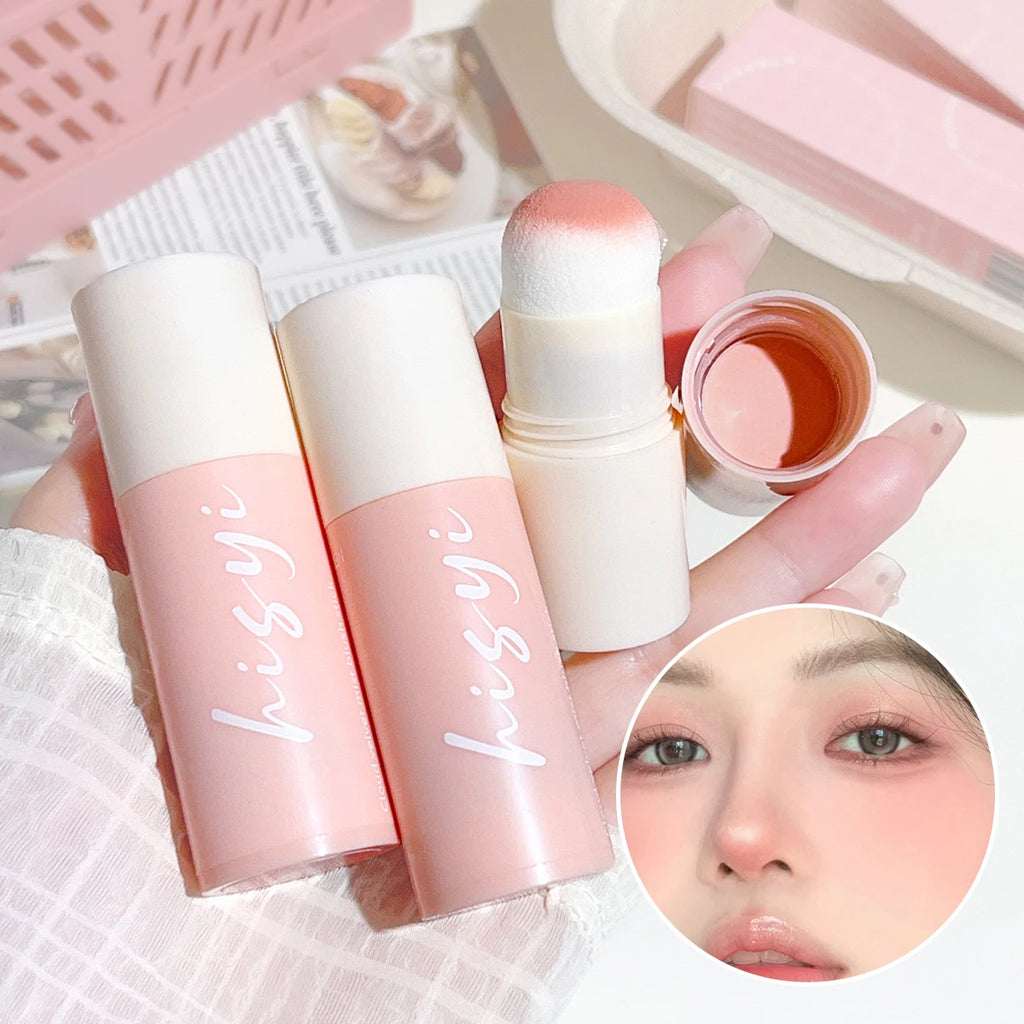 Blush Stick - Energetic and Bouncy, Korean Style, Brightening, Dual-Use for Lips and Cheeks