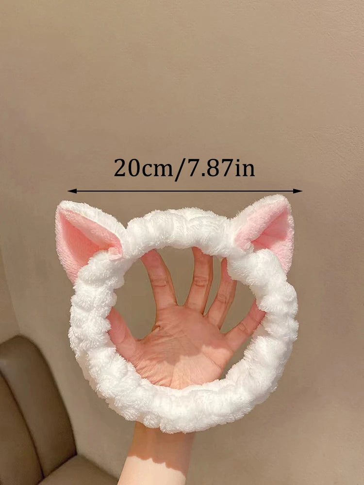 Hairband Cat Coral Plush Headband Cute Soft