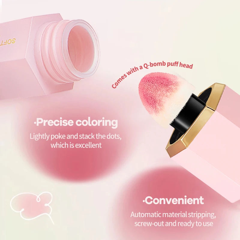 Liquid BlushEasy to apply long lasting waterproof blush sponge brush head