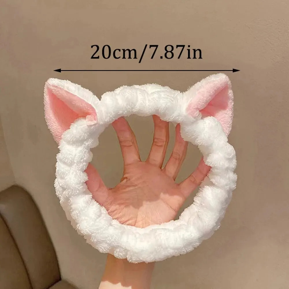 Hairband Cat Coral Plush Headband Cute Soft