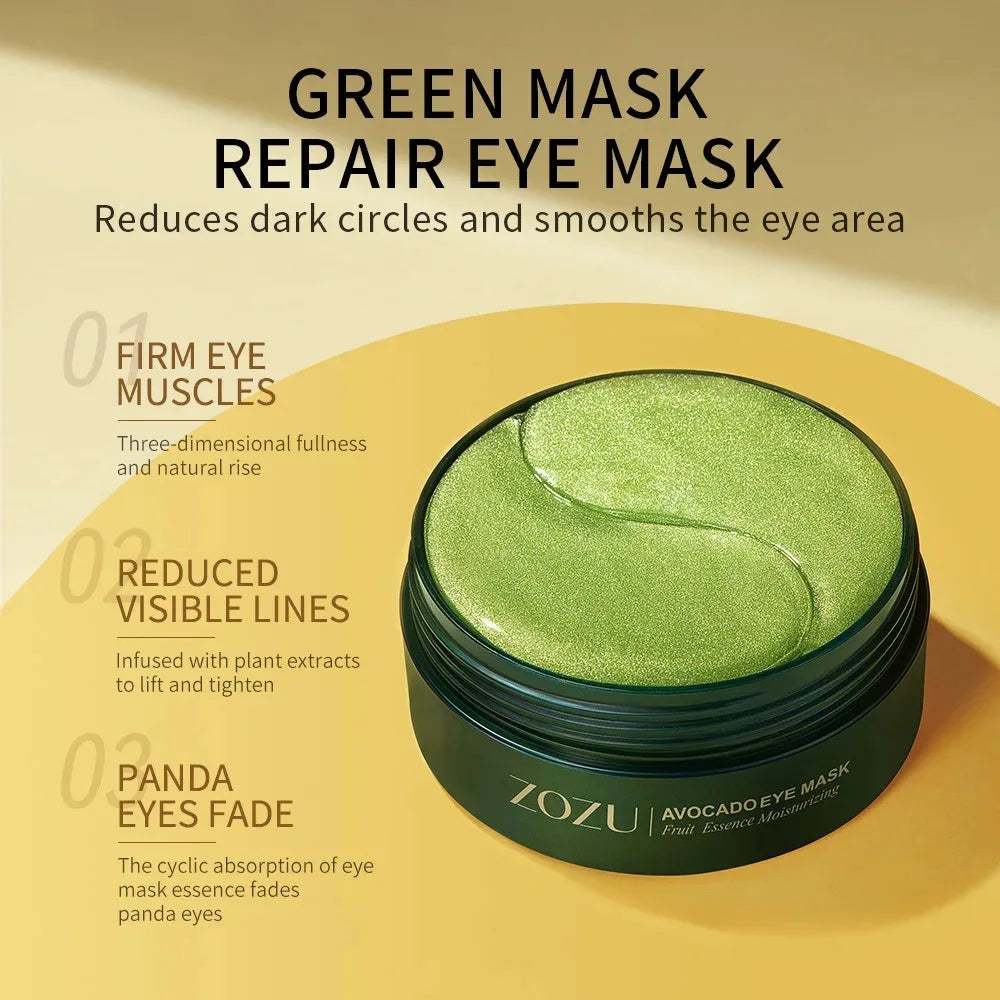 Eye Mask Avocado Gold Moisturize Firming Improve Eye Bags Eye Patches Anti Wrinkle Eye Patches for Dark Circles