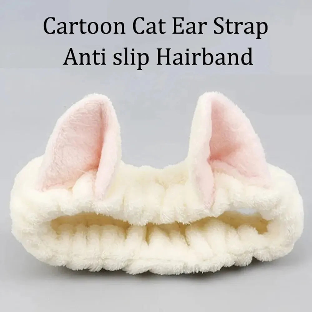 Hairband Cat Coral Plush Headband Cute Soft