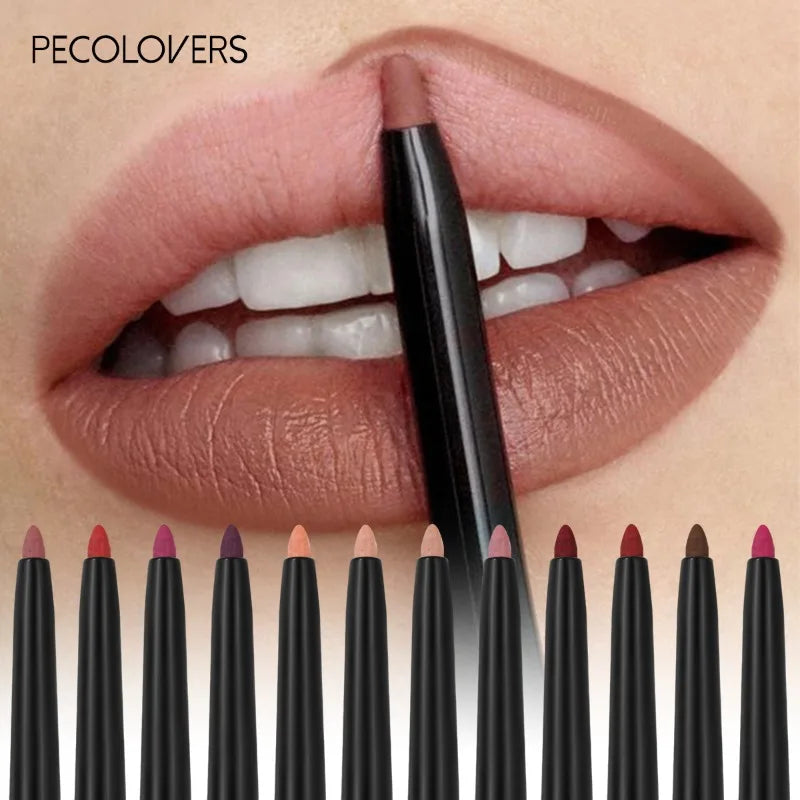 Waterproof Matte Lipliner Pencil Red Contour Tint Lipstick