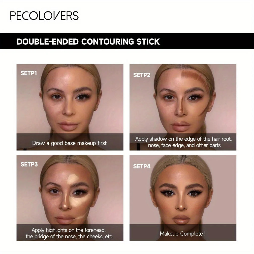 Contouring Stick with Double-headed Concealer Highlighter