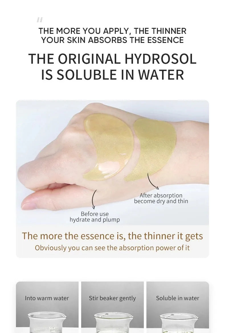 Eye Mask Avocado Gold Moisturize Firming Improve Eye Bags Eye Patches Anti Wrinkle Eye Patches for Dark Circles