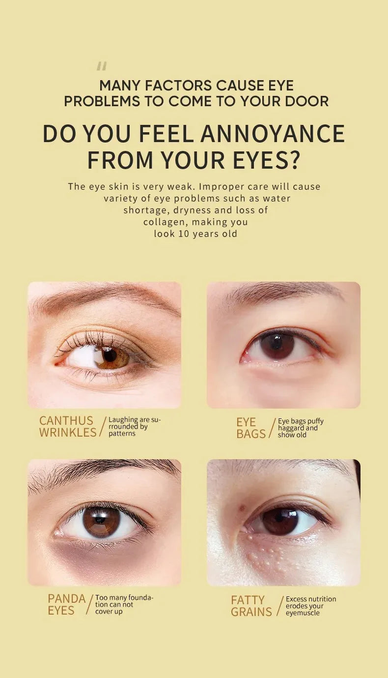 Eye Mask Avocado Gold Moisturize Firming Improve Eye Bags Eye Patches Anti Wrinkle Eye Patches for Dark Circles