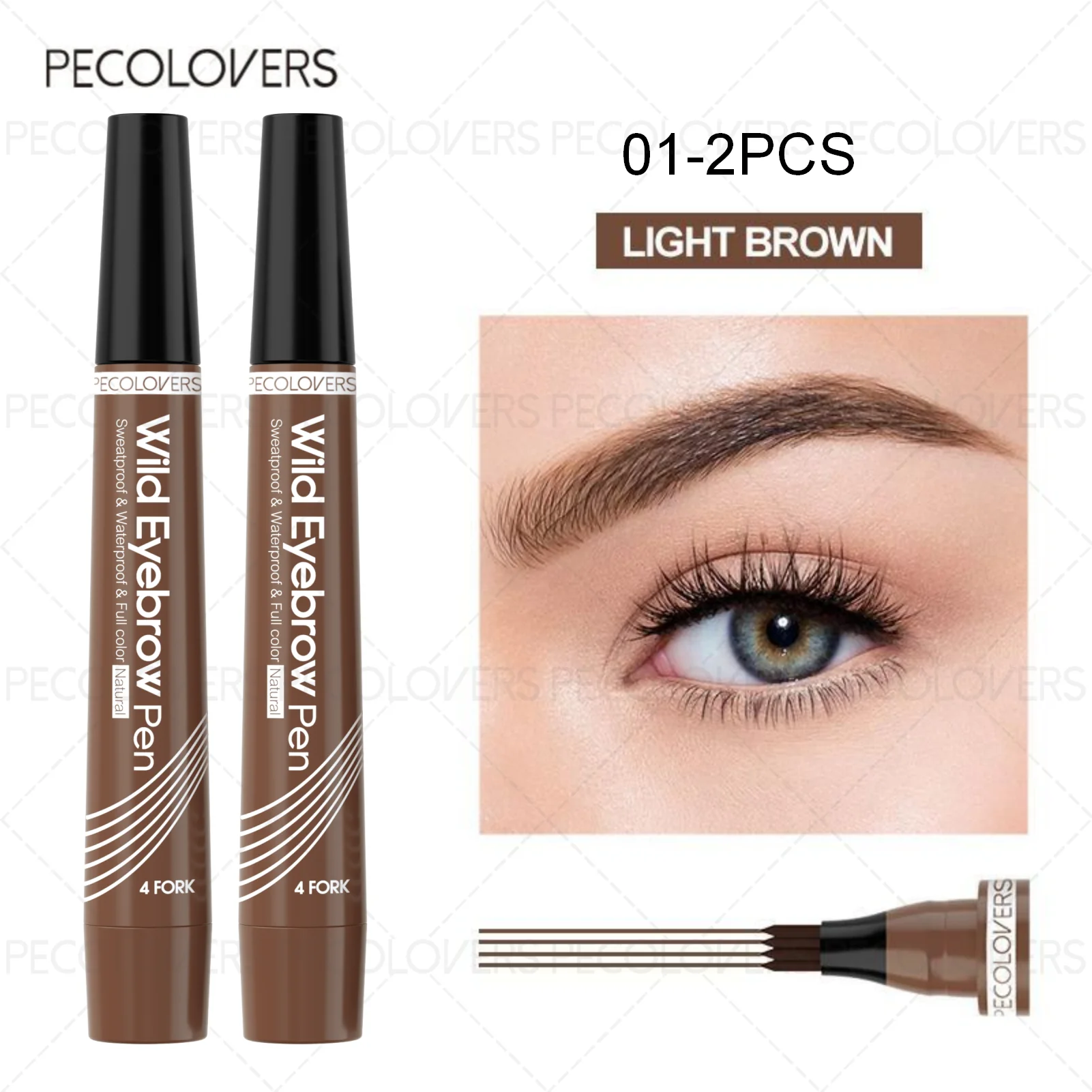 Eyebrow Pen Waterproof 4 Split Tip Eyebrows Makeup Pencil