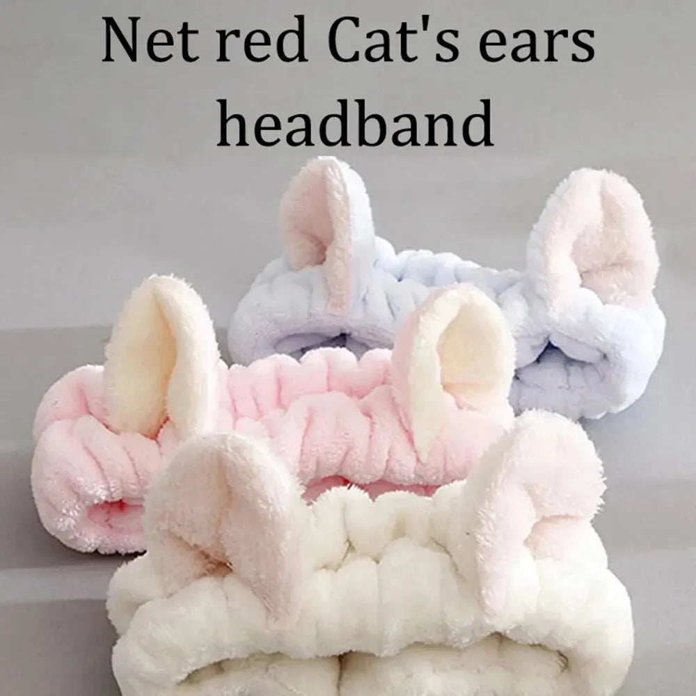 Hairband Cat Coral Plush Headband Cute Soft