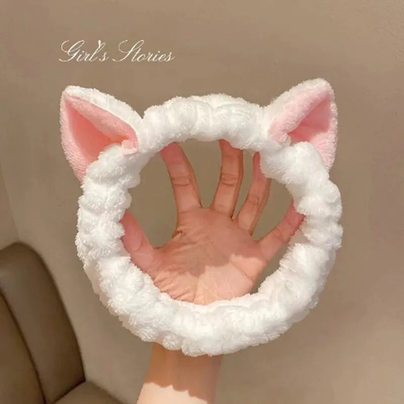 Hairband Cat Coral Plush Headband Cute Soft