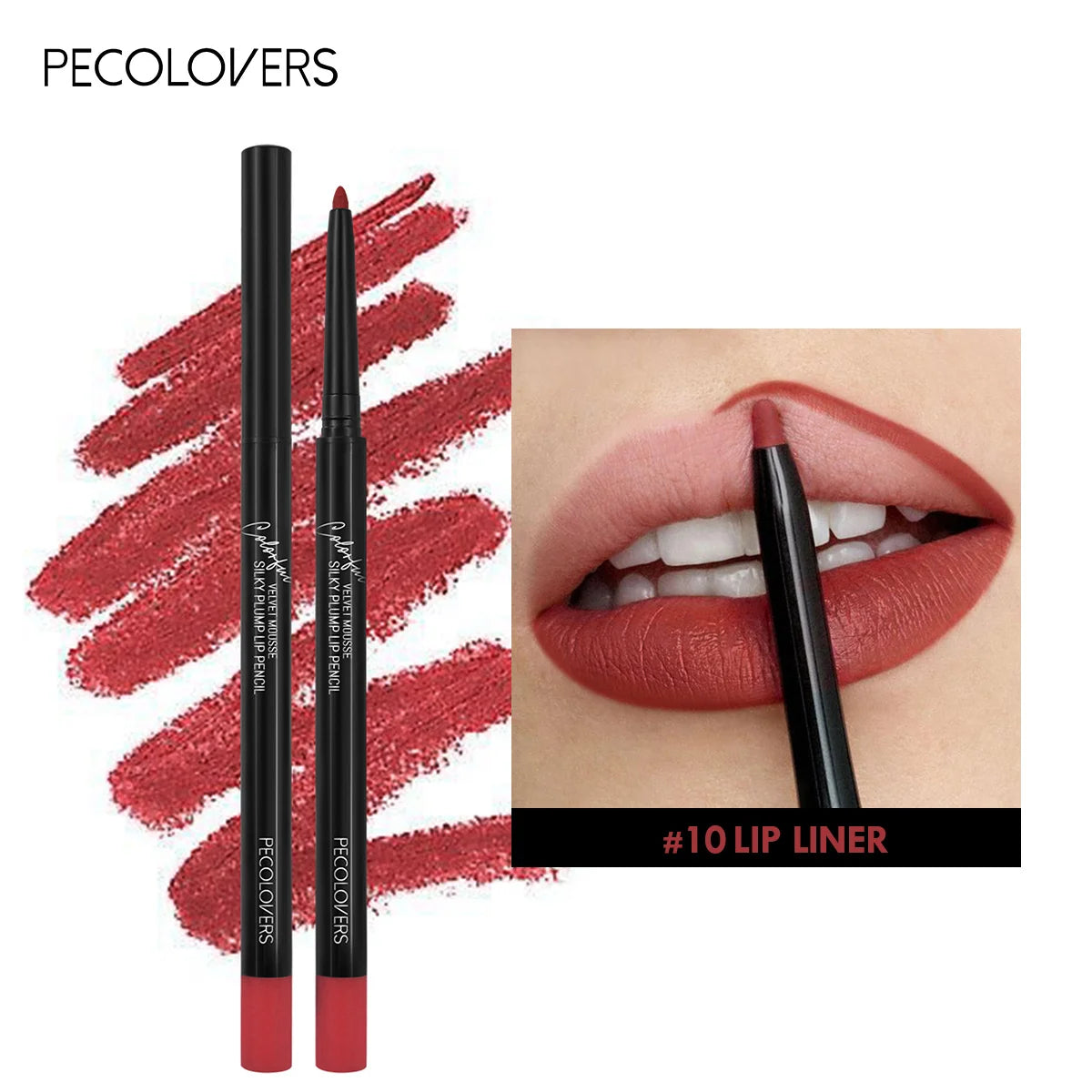 Waterproof Matte Lipliner Pencil Red Contour Tint Lipstick