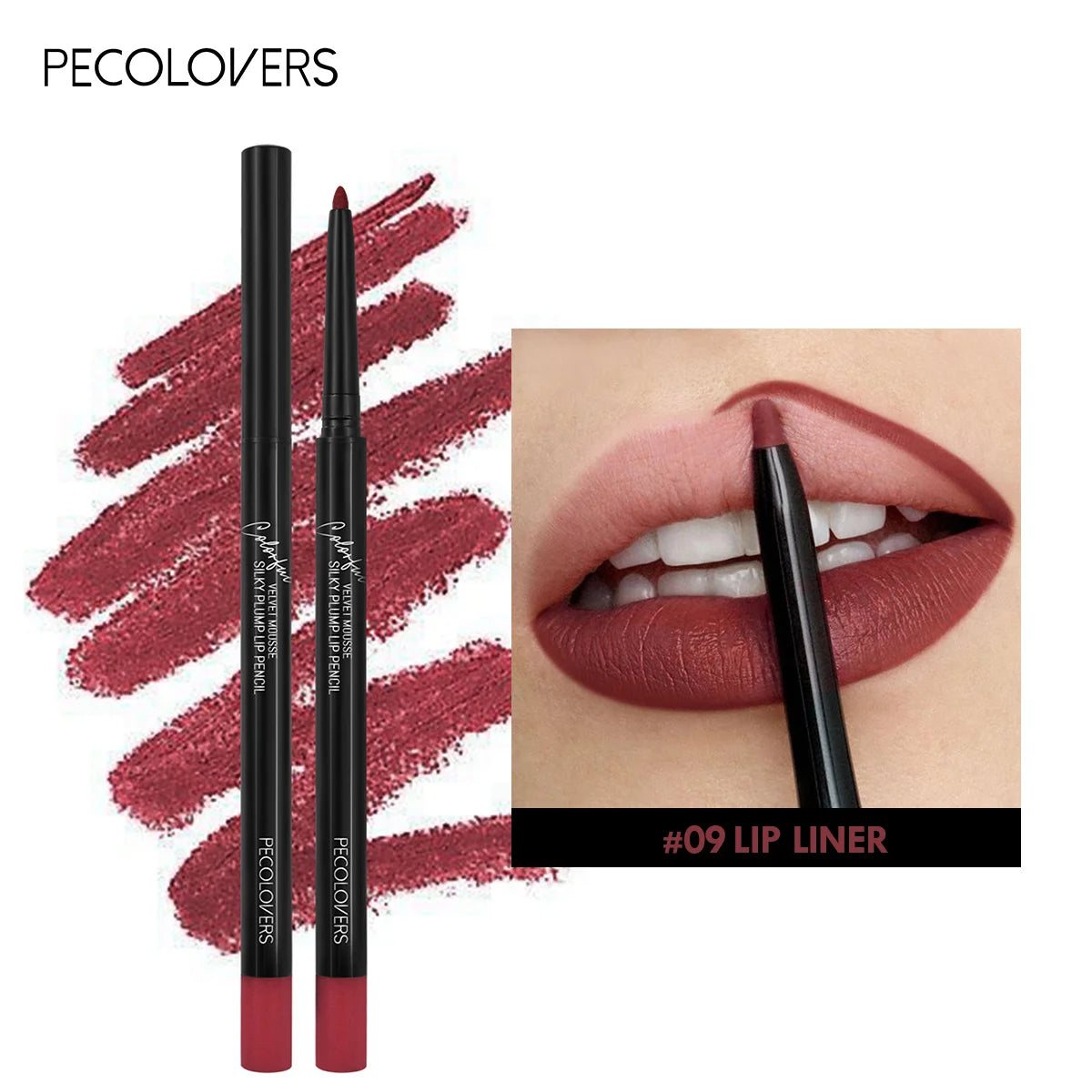 Waterproof Matte Lipliner Pencil Red Contour Tint Lipstick