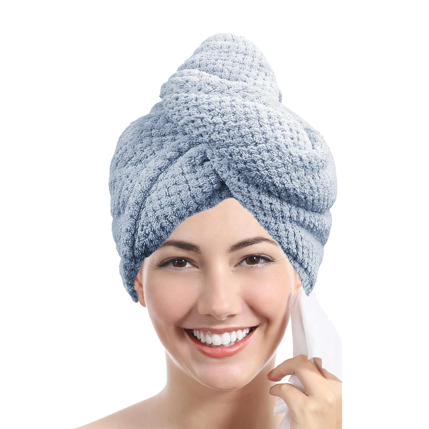 hair towel wrap for button-down women