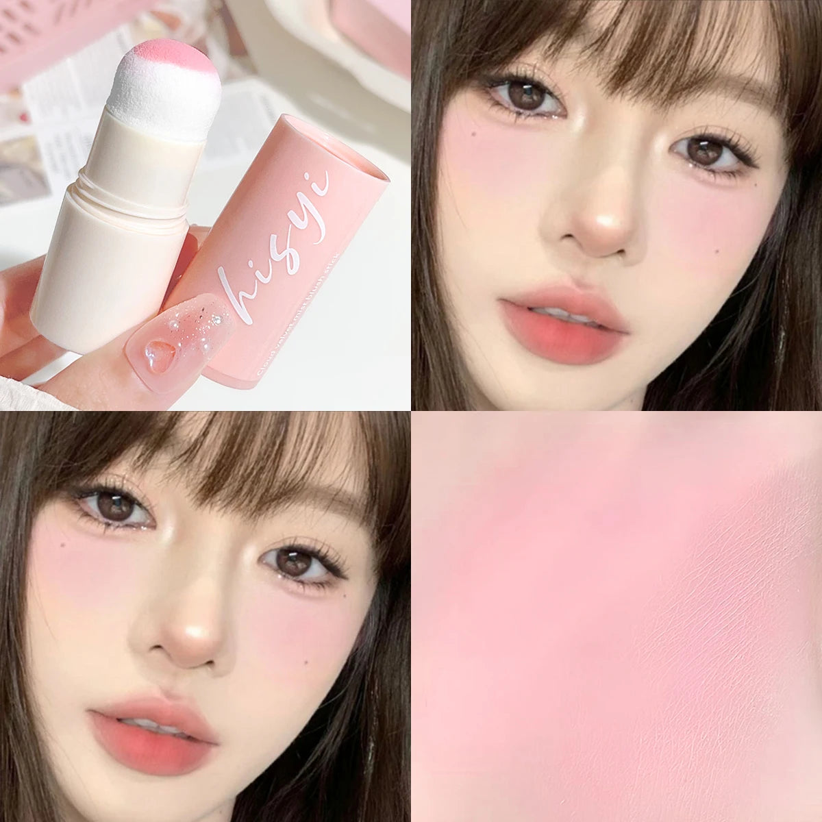 Blush Stick - Energetic and Bouncy, Korean Style, Brightening, Dual-Use for Lips and Cheeks