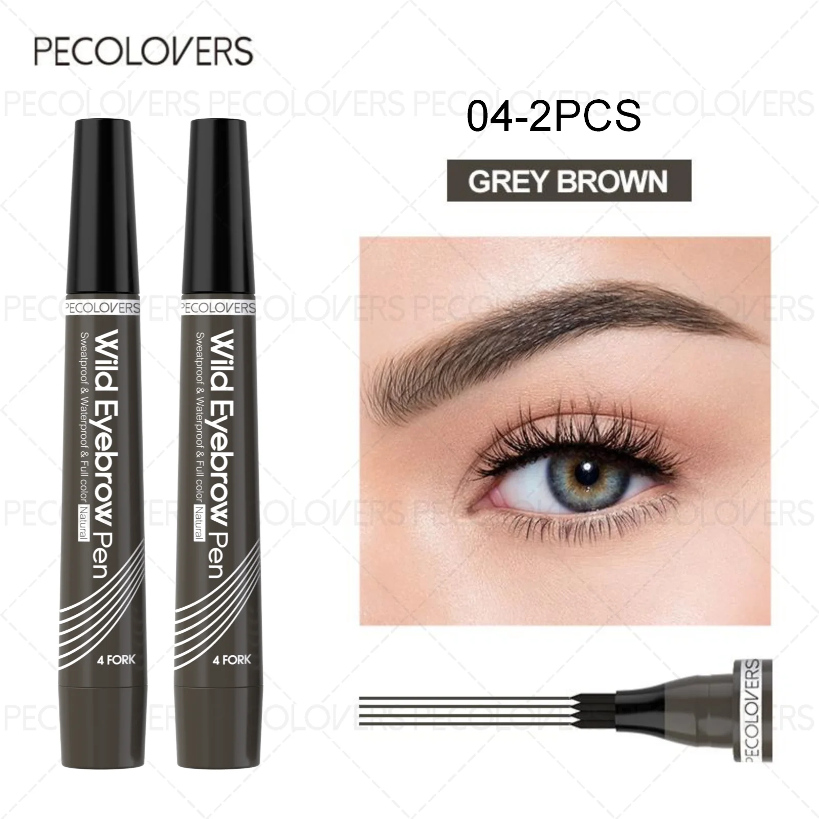 Eyebrow Pen Waterproof 4 Split Tip Eyebrows Makeup Pencil